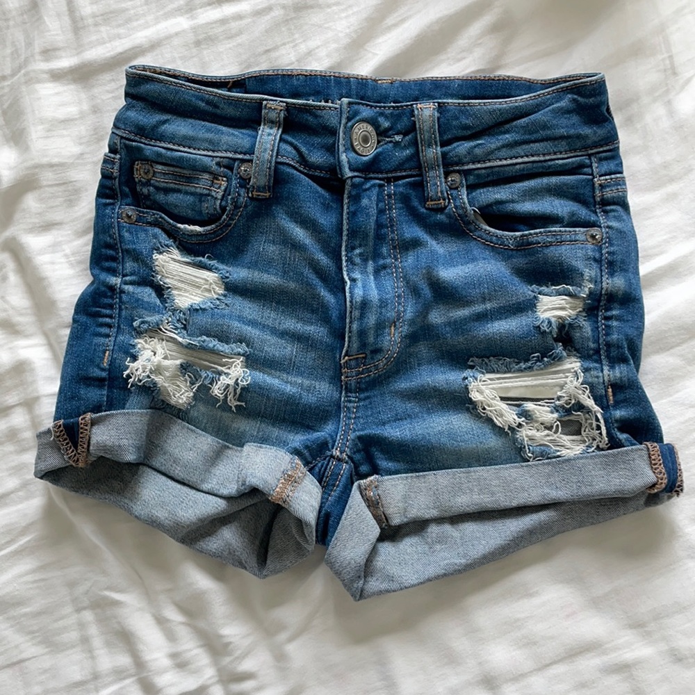 American Eagle High Waisted Denim Shorts